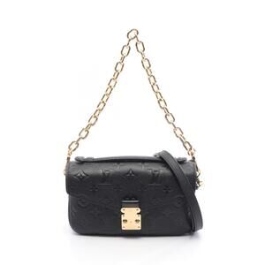 Louis Vuitton Pochette Metis East West Handbag Leather Empreinte Black